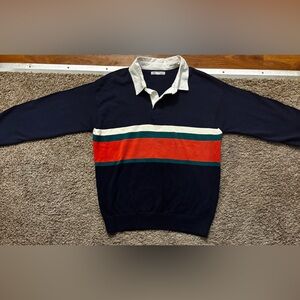 Zara Mens M Collared Rugby Long Sleeve Shirt Amazing Condition Like New